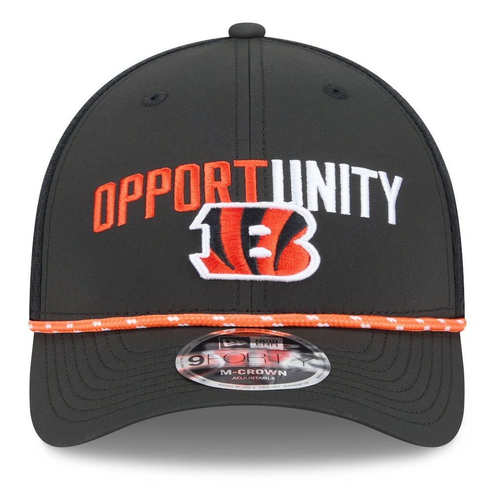 Cincinnati Bengals New Era 2025 Inspire Change 9FORTY M-Crown Adjustable Hat - Black - NFL
