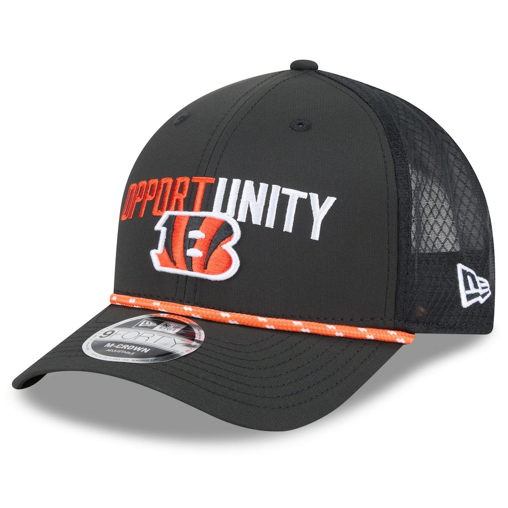 Cincinnati Bengals New Era 2025 Inspire Change 9FORTY M-Crown Adjustable Hat - Black - NFL
