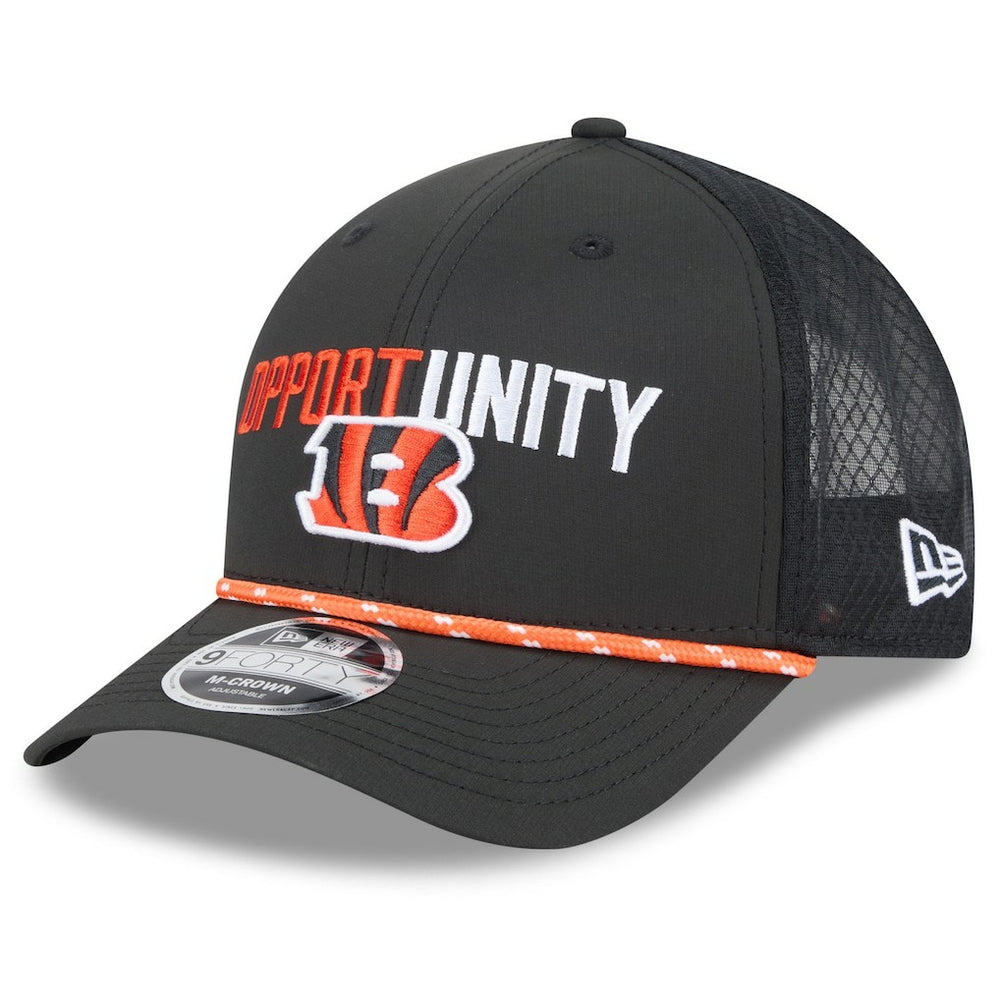 Cincinnati Bengals New Era 2025 Inspire Change 9FORTY M-Crown Adjustable Hat - Black - NFL