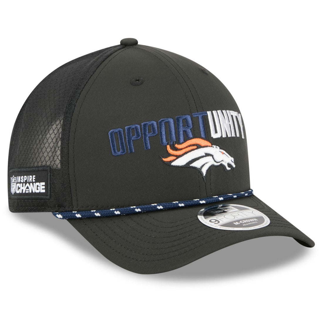 Denver Broncos New Era 2025 Inspire Change 9FORTY M-Crown Adjustable Hat - Black - NFL