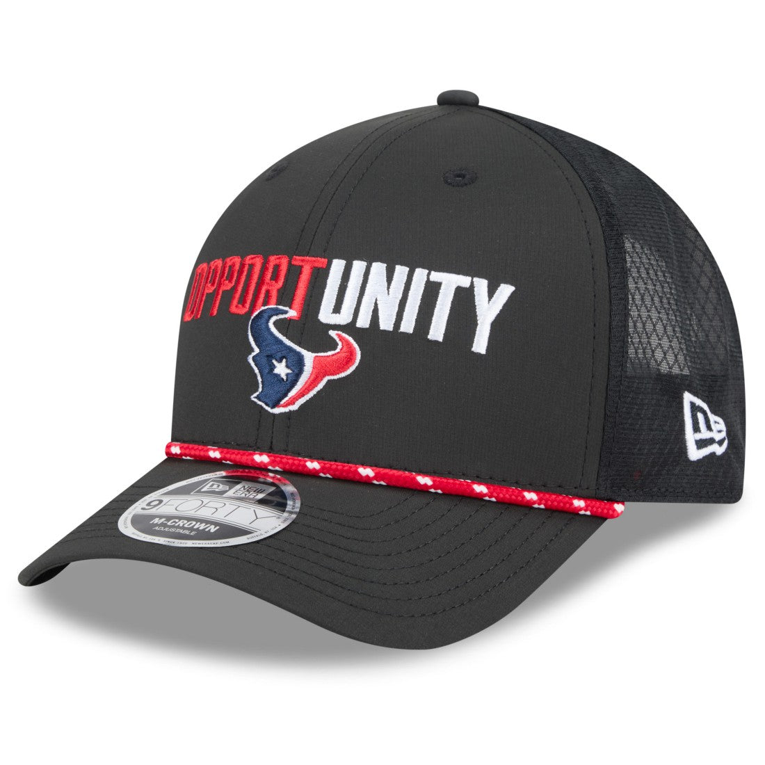 Houston Texans New Era 2025 Inspire Change 9FORTY M-Crown Adjustable Hat - Black - NFL