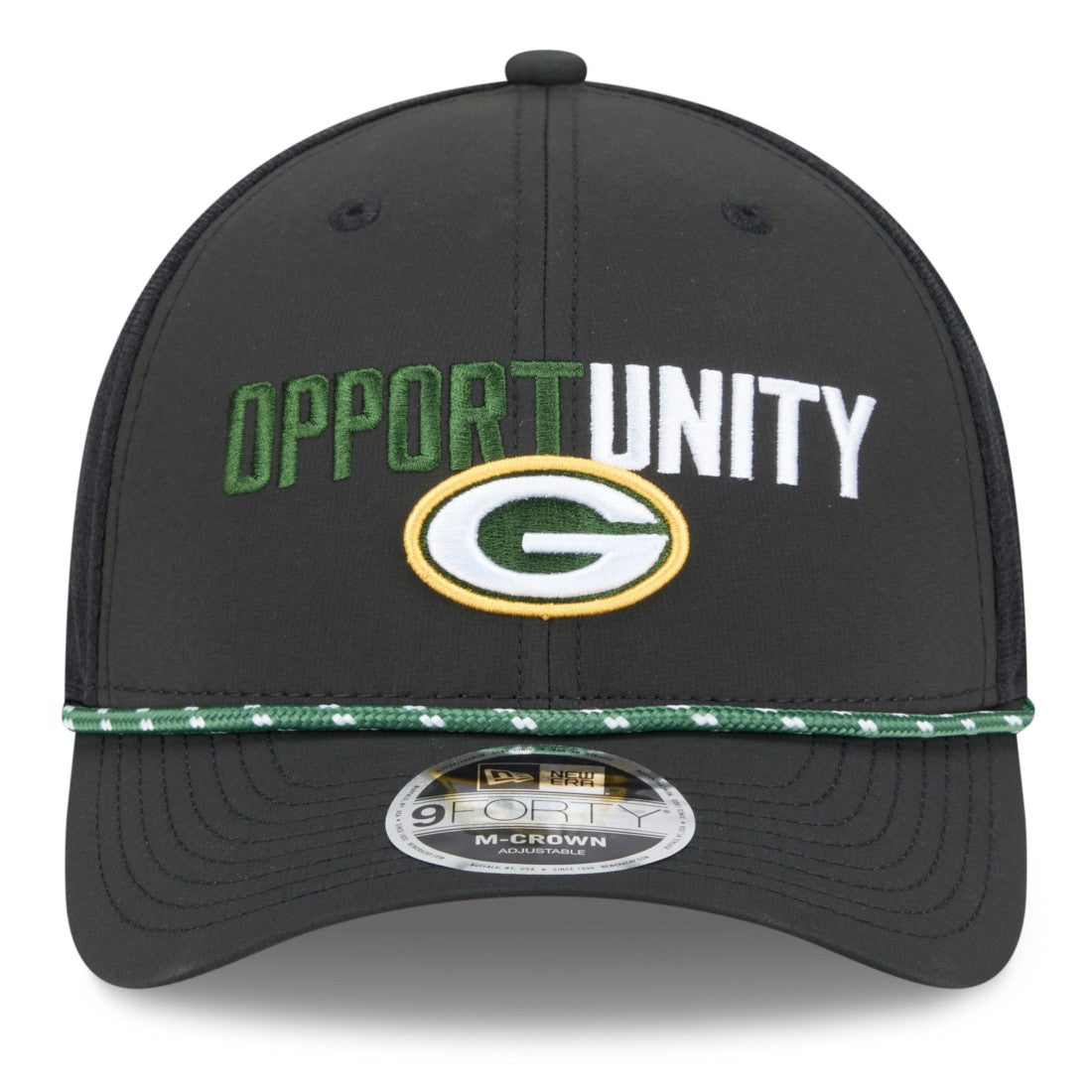 Green Bay Packers New Era 2025 Inspire Change 9FORTY M-Crown Adjustable Hat - Black - NFL