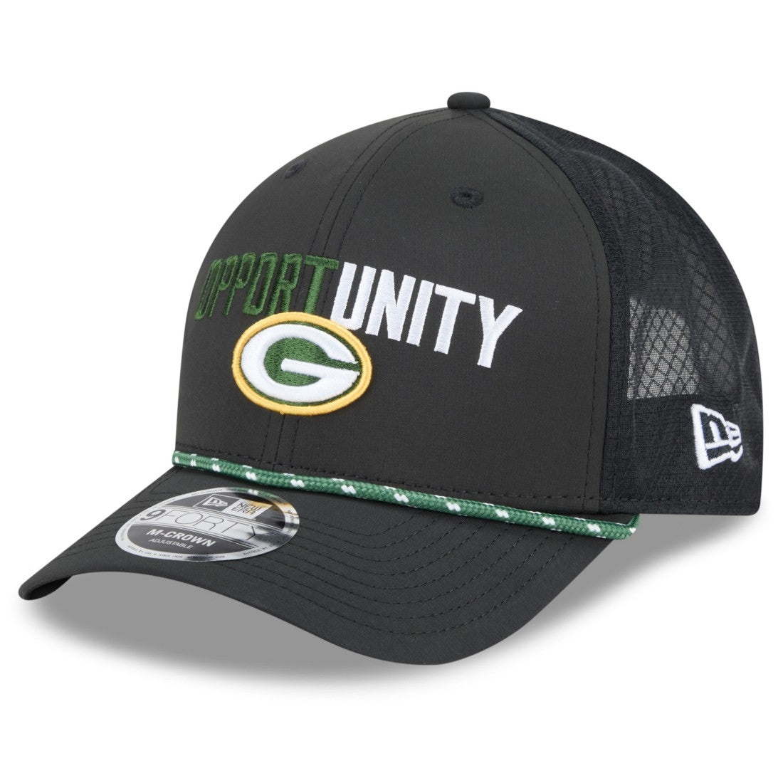Green Bay Packers New Era 2025 Inspire Change 9FORTY M-Crown Adjustable Hat - Black - NFL