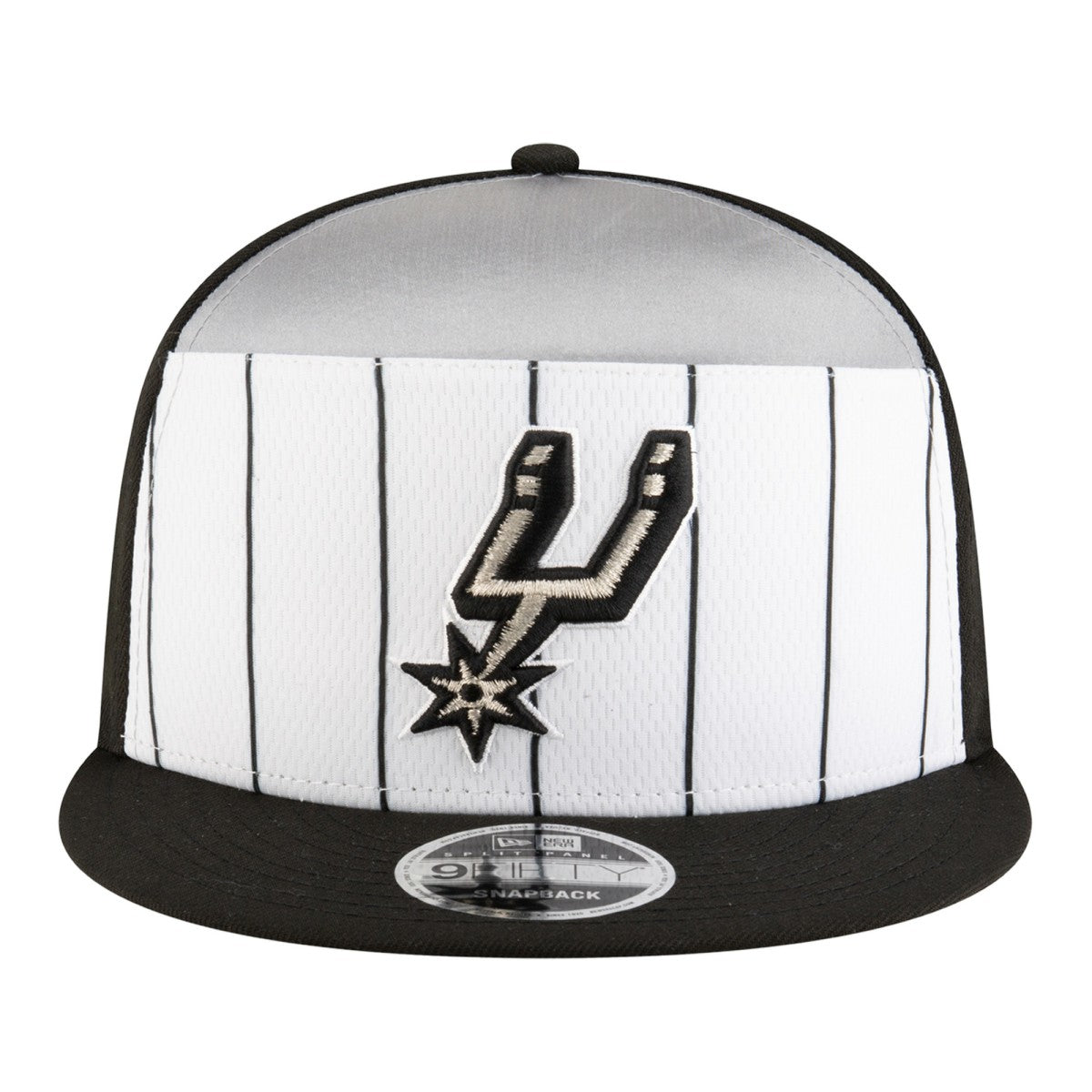 New Era San Antonio Spurs Youth 2025 NBA Tip Off Split Panel 9FIFTY Snapback Hat White/Black