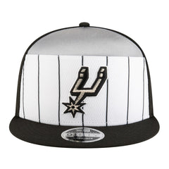 New Era San Antonio Spurs Youth 2025 NBA Tip Off Split Panel 9FIFTY Snapback Hat White/Black