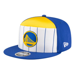 New Era Golden State Warriors Youth 2025 NBA Tip Off Split Panel 9FIFTY Snapback Hat White/Royal