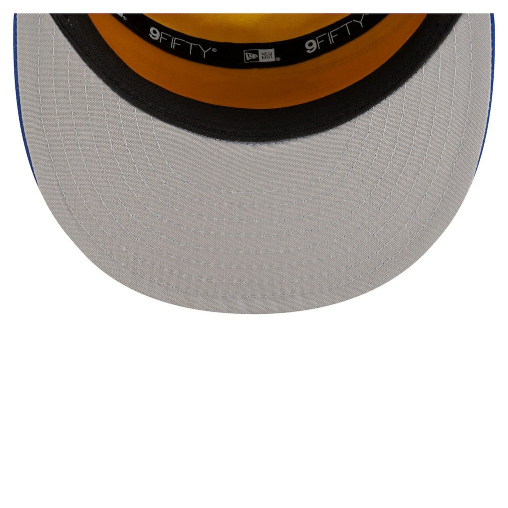 New Era Golden State Warriors Youth 2025 NBA Tip Off Split Panel 9FIFTY Snapback Hat White/Royal