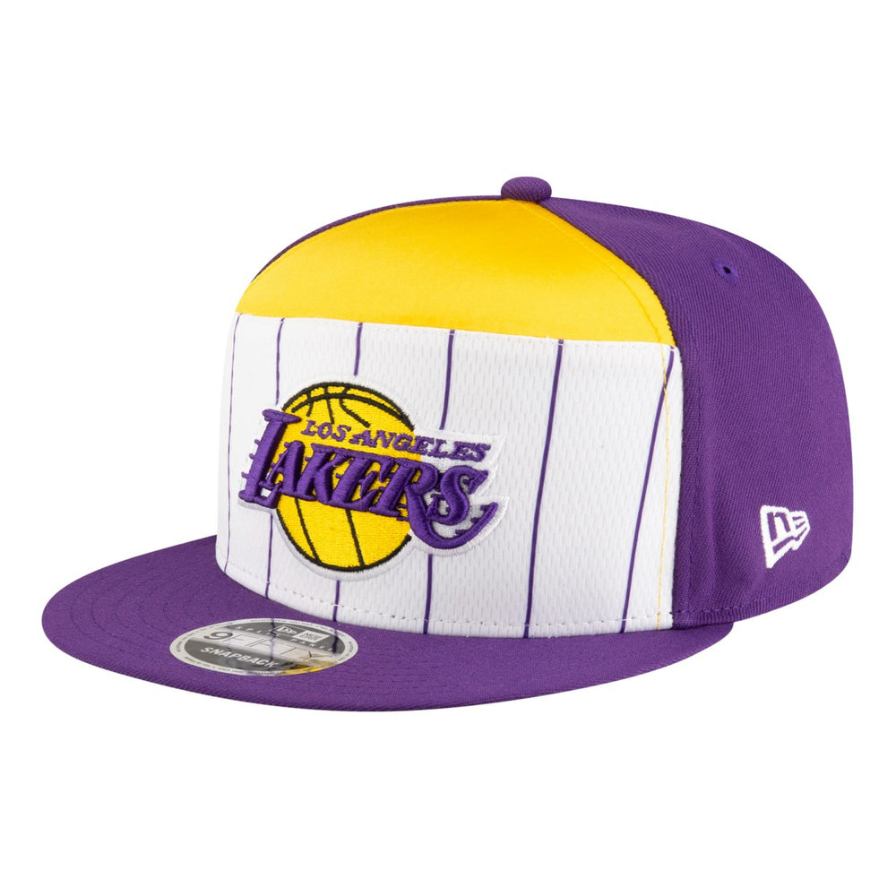 New Era Los Angeles Lakers Youth 2025 NBA Tip Off Split Panel 9FIFTY Snapback Hat White/Purple