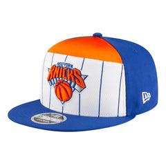New Era New York Knicks Youth 2025 NBA Tip Off Split Panel 9FIFTY Snapback Hat White/Blue