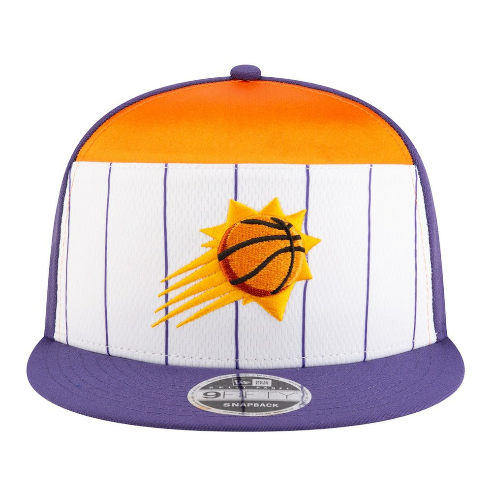 New Era Phoenix Suns Youth 2025 NBA Tip Off Split Panel 9FIFTY Snapback Hat White/Purple