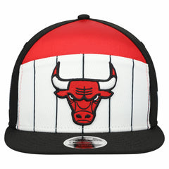 New Era Chicago Bulls Youth 2025 NBA Tip Off Split Panel 9FIFTY Snapback Hat White/Black