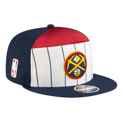 New Era Denver Nuggets Youth 2025 NBA Tip Off Split Panel 9FIFTY Snapback Hat White/Navy