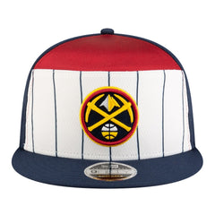 New Era Denver Nuggets Youth 2025 NBA Tip Off Split Panel 9FIFTY Snapback Hat White/Navy