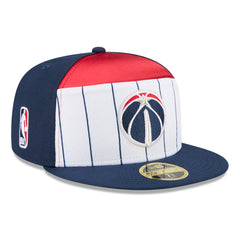 New Era Washington Wizards 2025 NBA Tip Off Split Panel 59FIFTY Fitted Hat White/Navy