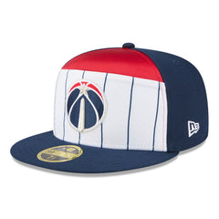 New Era Washington Wizards 2025 NBA Tip Off Split Panel 59FIFTY Fitted Hat White/Navy