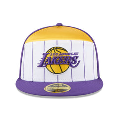 New Era Los Angeles Lakers 2025 NBA Tip Off Split Panel 59FIFTY Fitted Hat White/Purple