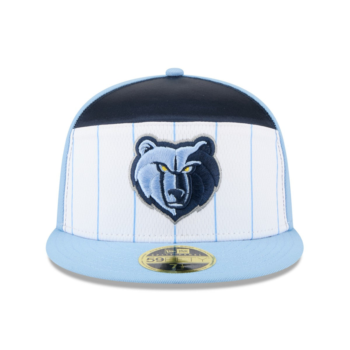 New Era Memphis Grizzlies 2025 NBA Tip Off Split Panel 59FIFTY Fitted Hat White/Light Blue