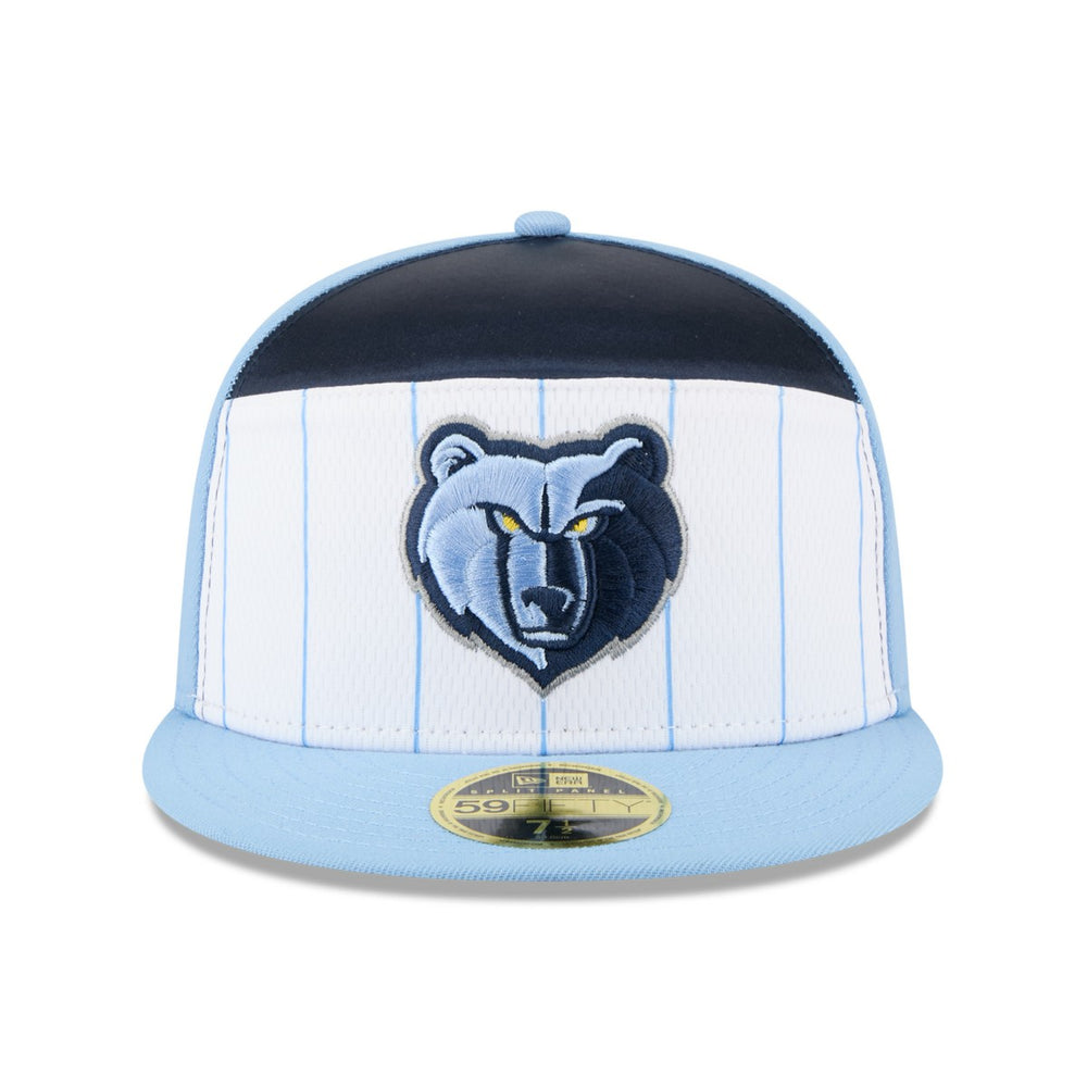 New Era Memphis Grizzlies 2025 NBA Tip Off Split Panel 59FIFTY Fitted Hat White/Light Blue