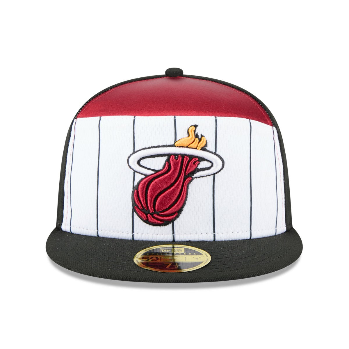 New Era Miami Heat 2025 NBA Tip Off Split Panel 59FIFTY Fitted Hat White/Black