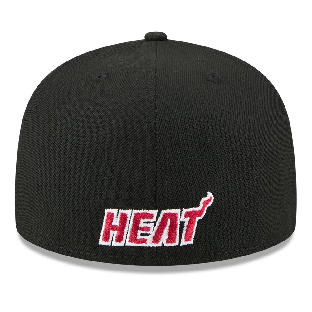 New Era Miami Heat 2025 NBA Tip Off Split Panel 59FIFTY Fitted Hat White/Black