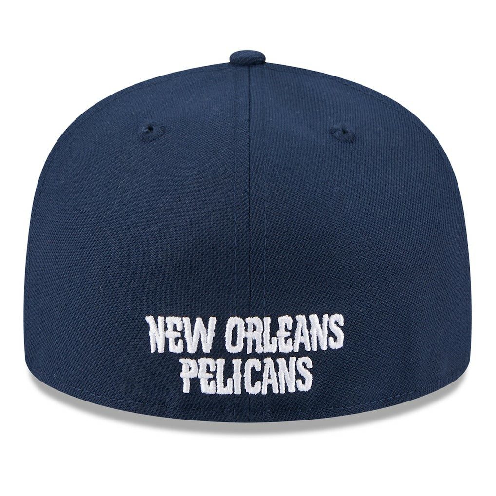 New Era New Orleans Pelicans 2025 NBA Tip Off Split Panel 59FIFTY Fitted Hat White/Navy