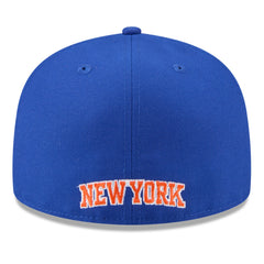 New Era New York Knicks 2025 NBA Tip Off Split Panel 59FIFTY Fitted Hat White/Blue