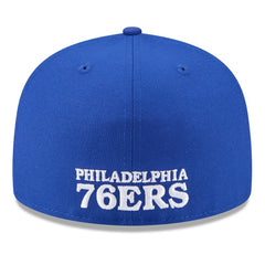 New Era Philadelphia 76ers 2025 NBA Tip Off Split Panel 59FIFTY Fitted Hat White/Royal
