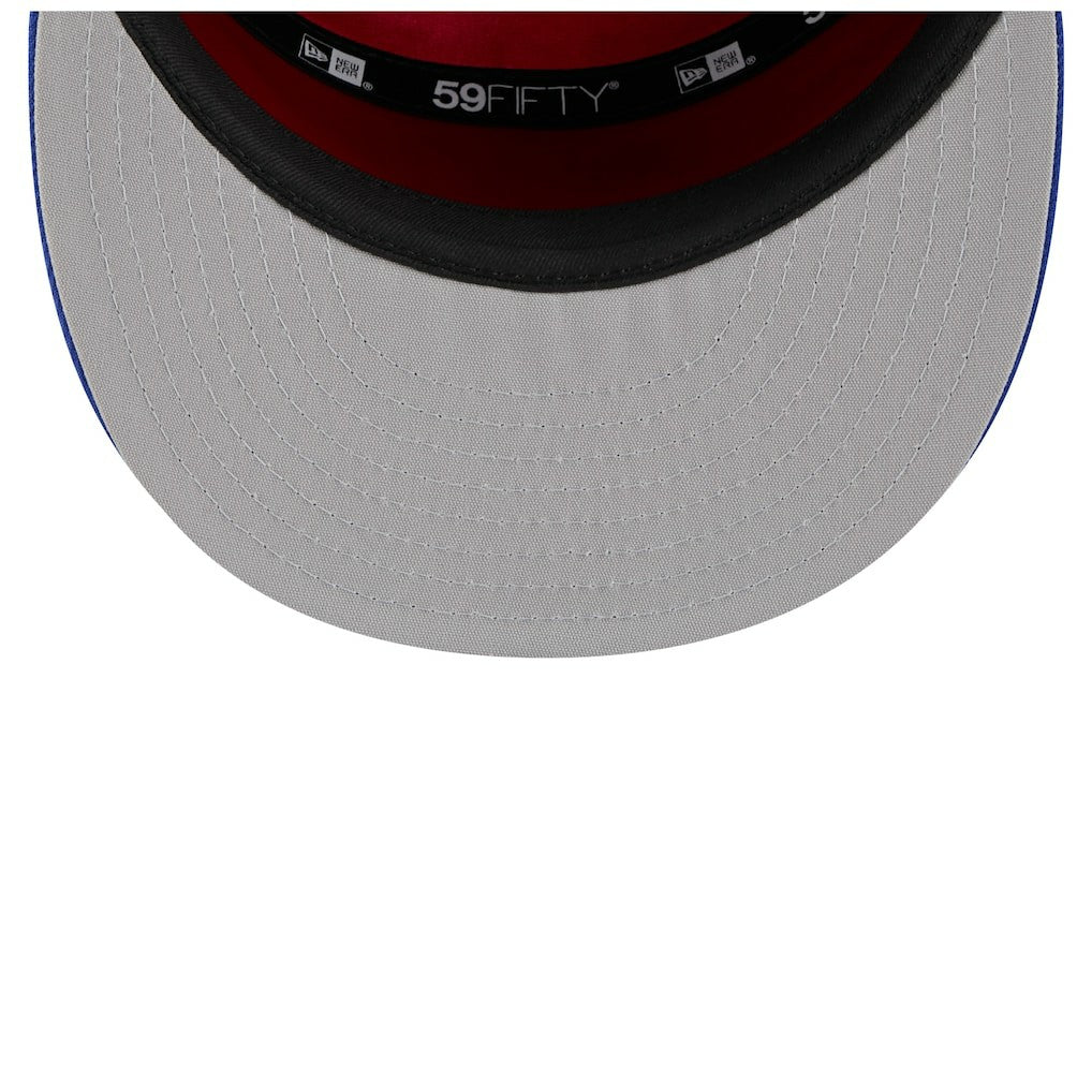 New Era Philadelphia 76ers 2025 NBA Tip Off Split Panel 59FIFTY Fitted Hat White/Royal