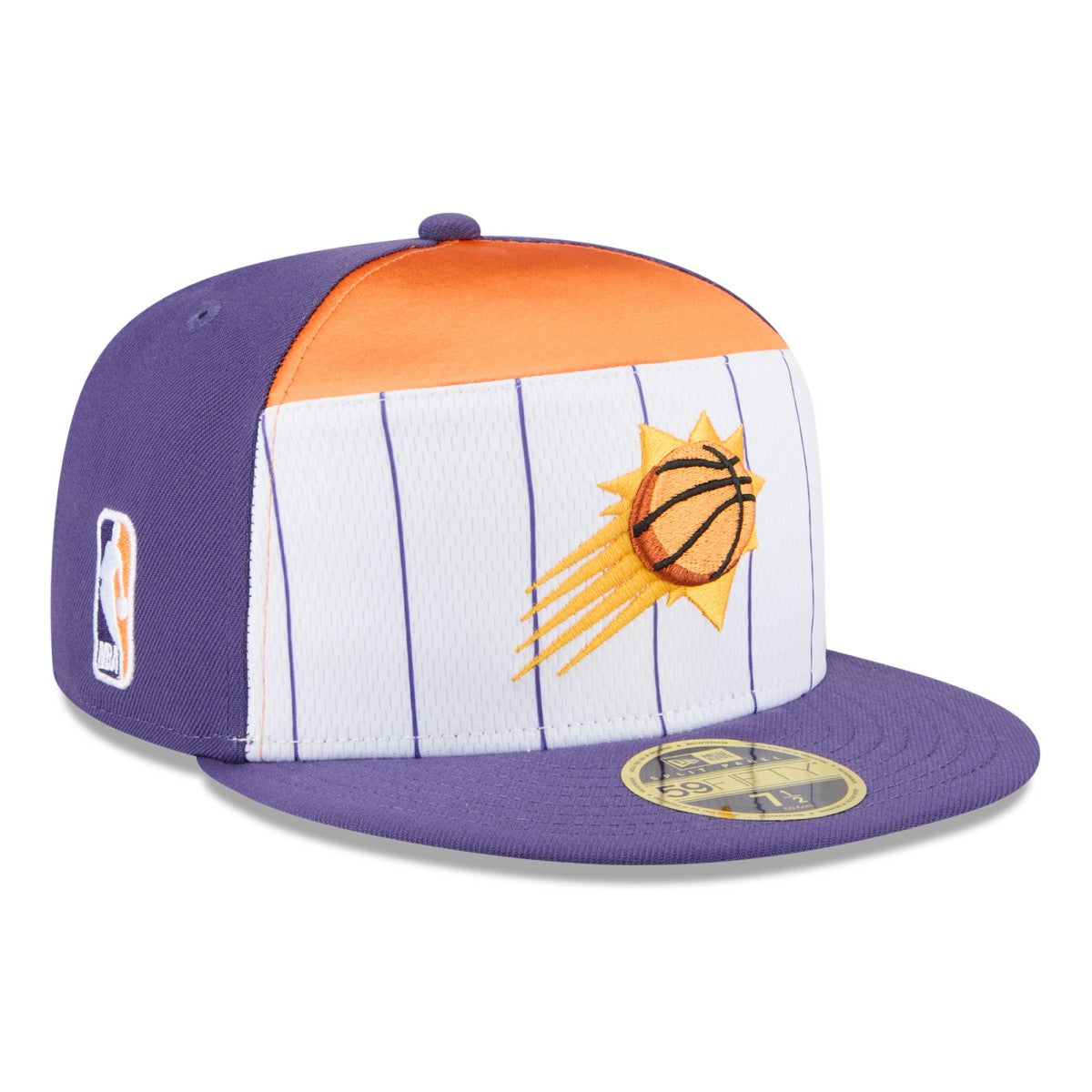 New Era Phoenix Suns 2025 NBA Tip Off Split Panel 59FIFTY Fitted Hat White/Purple