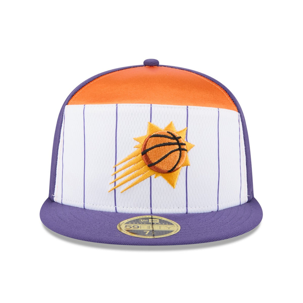 New Era Phoenix Suns 2025 NBA Tip Off Split Panel 59FIFTY Fitted Hat White/Purple