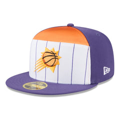 New Era Phoenix Suns 2025 NBA Tip Off Split Panel 59FIFTY Fitted Hat White/Purple