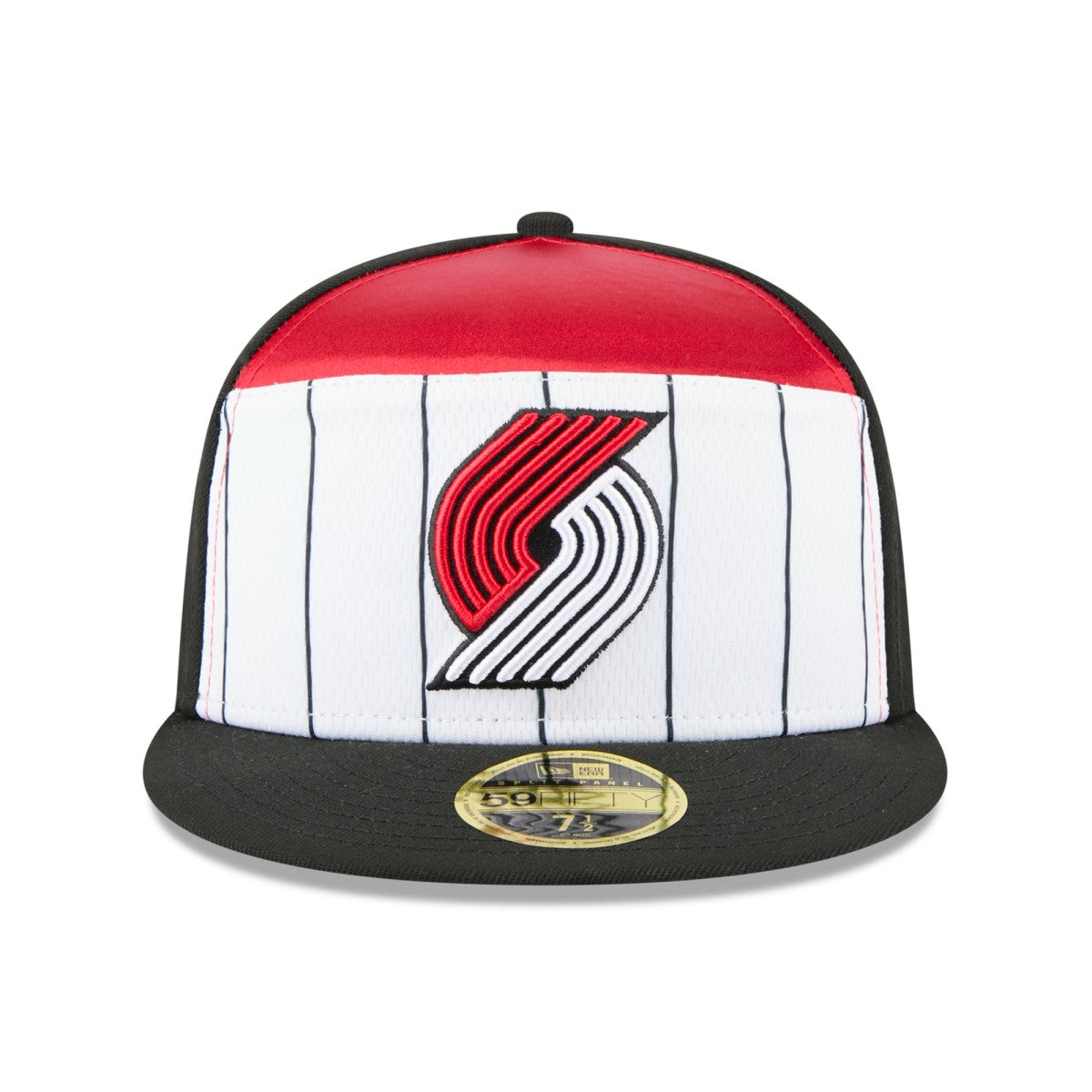 New Era Portland Trail Blazers 2025 NBA Tip Off Split Panel 59FIFTY Fitted Hat White/Black
