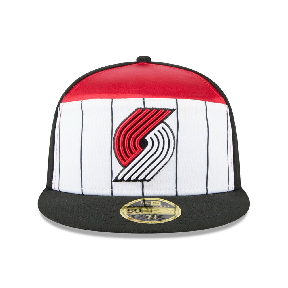 New Era Portland Trail Blazers 2025 NBA Tip Off Split Panel 59FIFTY Fitted Hat White/Black