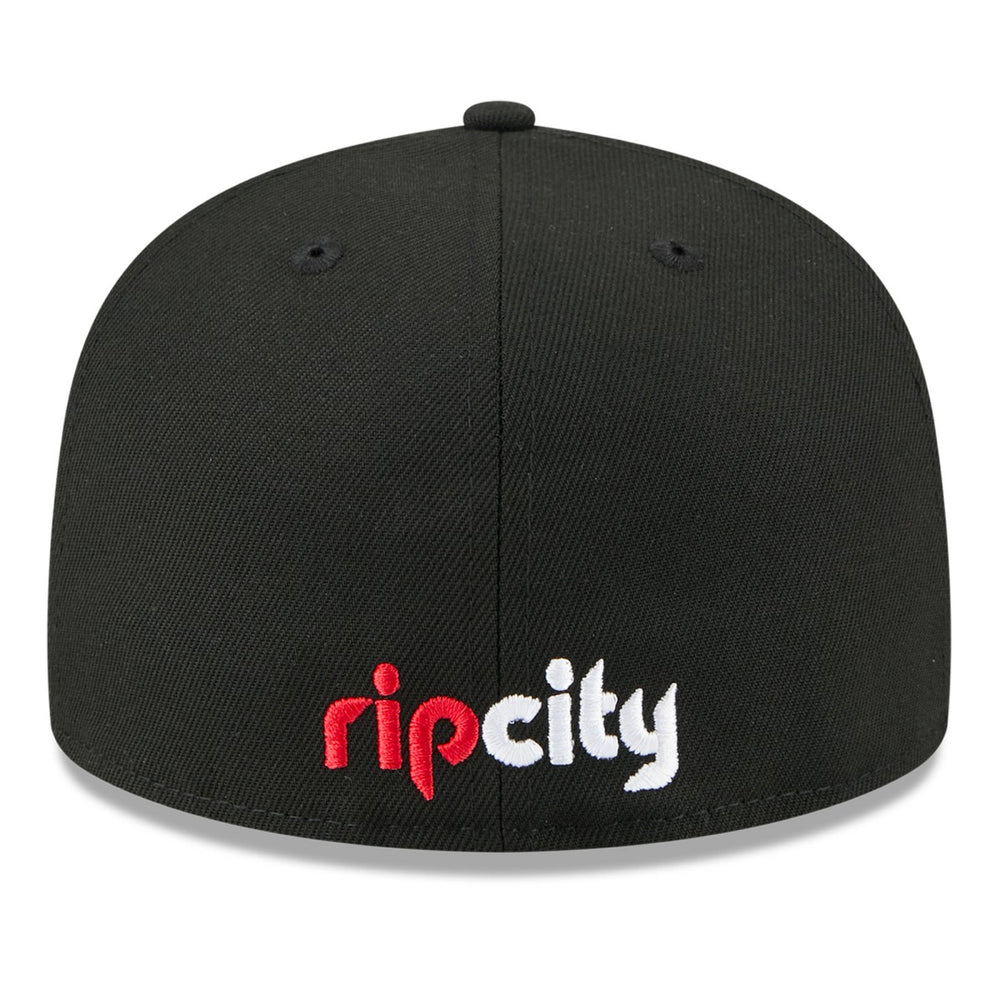 New Era Portland Trail Blazers 2025 NBA Tip Off Split Panel 59FIFTY Fitted Hat White/Black