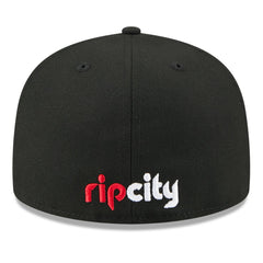 New Era Portland Trail Blazers 2025 NBA Tip Off Split Panel 59FIFTY Fitted Hat White/Black
