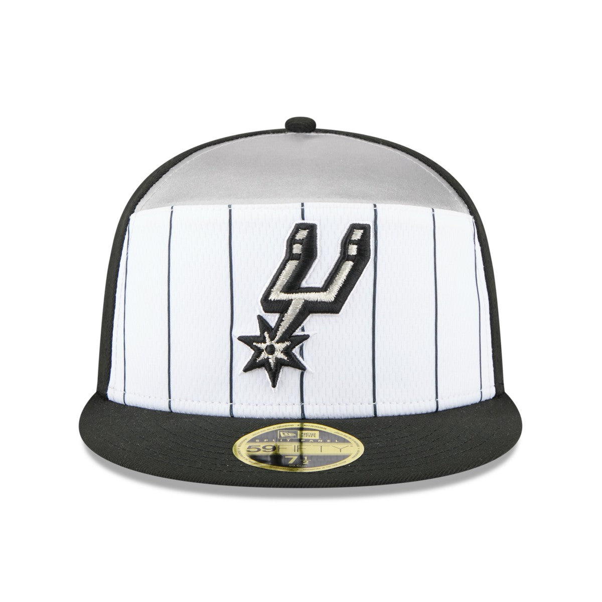 New Era San Antonio Spurs 2025 NBA Tip Off Split Panel 59FIFTY Fitted Hat White/Black