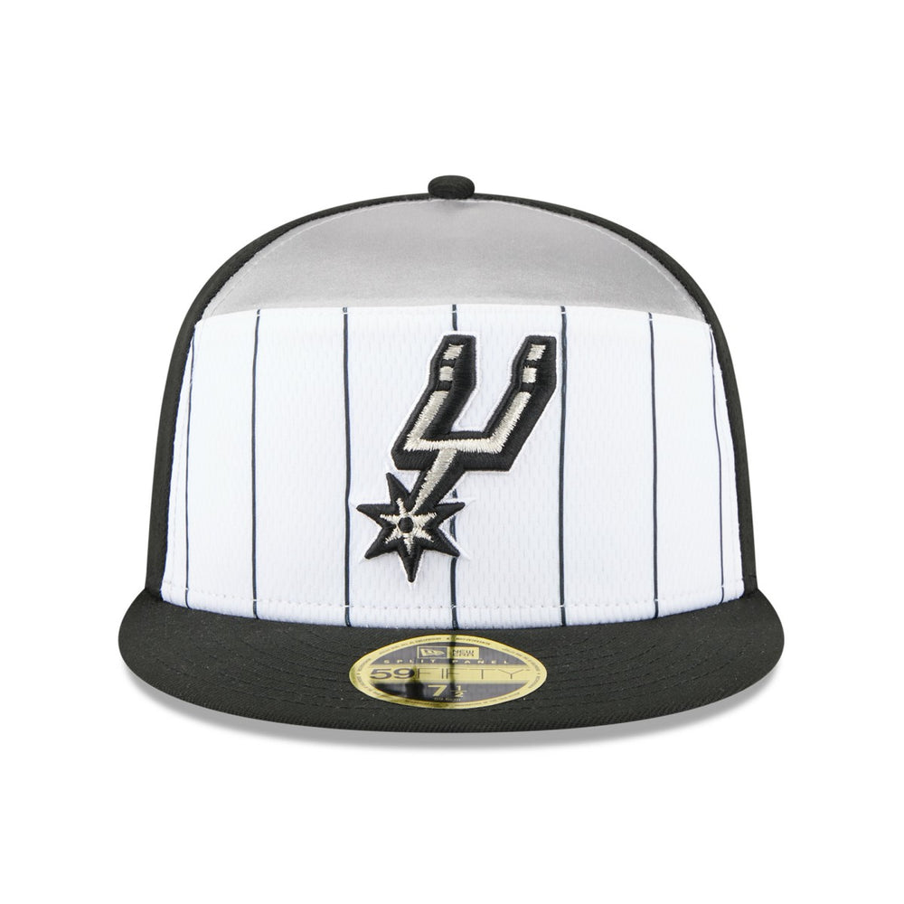 New Era San Antonio Spurs 2025 NBA Tip Off Split Panel 59FIFTY Fitted Hat White/Black