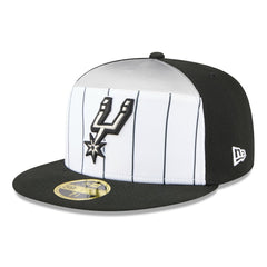 New Era San Antonio Spurs 2025 NBA Tip Off Split Panel 59FIFTY Fitted Hat White/Black