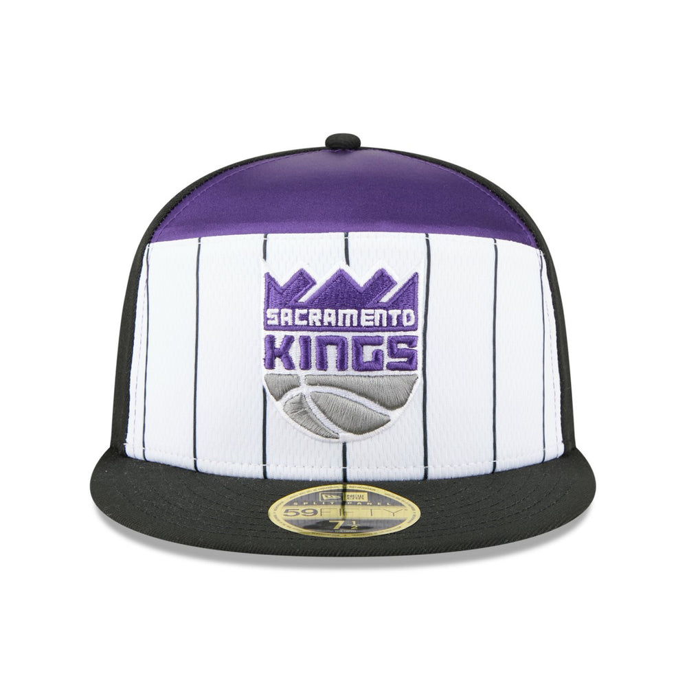 New Era Sacramento Kings 2025 NBA Tip Off Split Panel 59FIFTY Fitted Hat White/Black