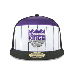 New Era Sacramento Kings 2025 NBA Tip Off Split Panel 59FIFTY Fitted Hat White/Black