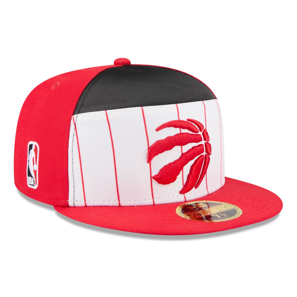 New Era Toronto Raptors 2025 NBA Tip Off Split Panel 59FIFTY Fitted Hat White/Red
