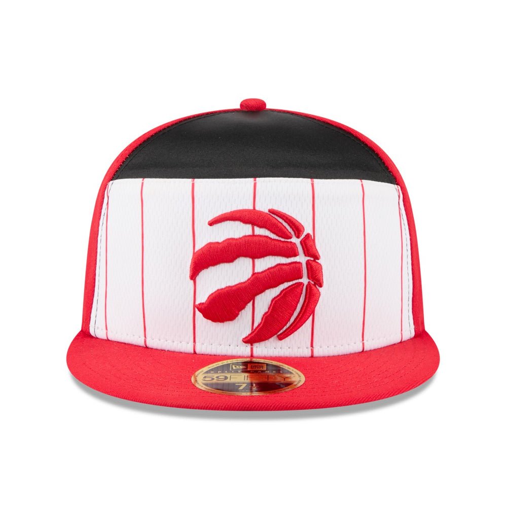 New Era Toronto Raptors 2025 NBA Tip Off Split Panel 59FIFTY Fitted Hat White/Red