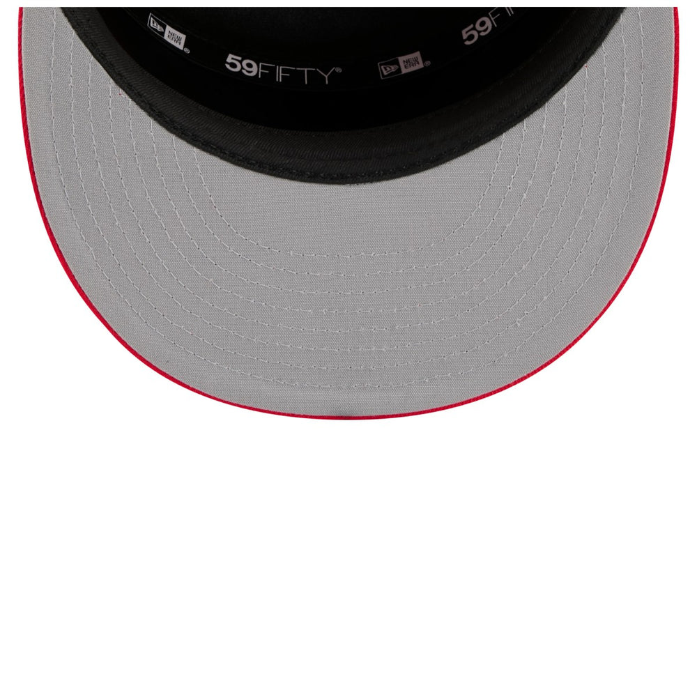 New Era Toronto Raptors 2025 NBA Tip Off Split Panel 59FIFTY Fitted Hat White/Red