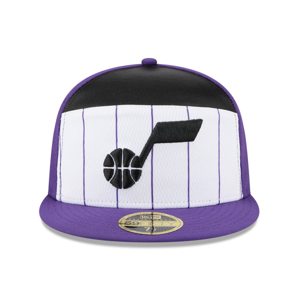 New Era Utah Jazz 2025 NBA Tip Off Split Panel 59FIFTY Fitted Hat White/Purple