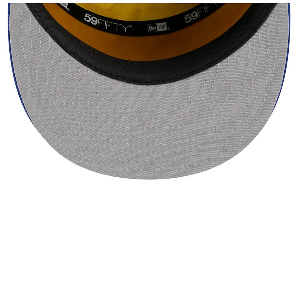 New Era Golden State Warriors 2025 NBA Tip Off Split Panel 59FIFTY Fitted Hat White/Royal