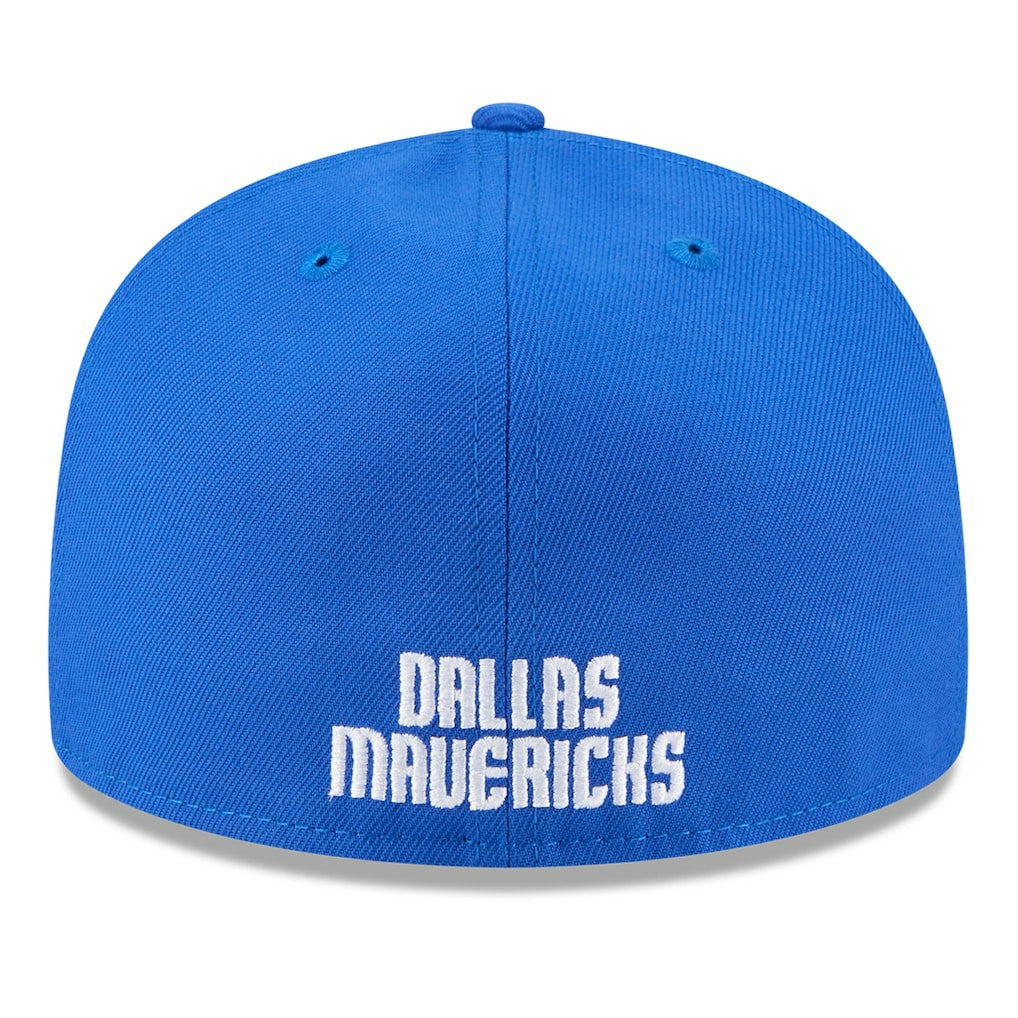New Era Dallas Mavericks 2025 NBA Tip Off Split Panel 59FIFTY Fitted Hat White/Blue