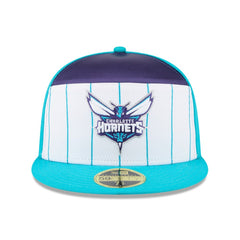 New Era Charlotte Hornets 2025 NBA Tip Off Split Panel 59FIFTY Fitted Hat White/Teal