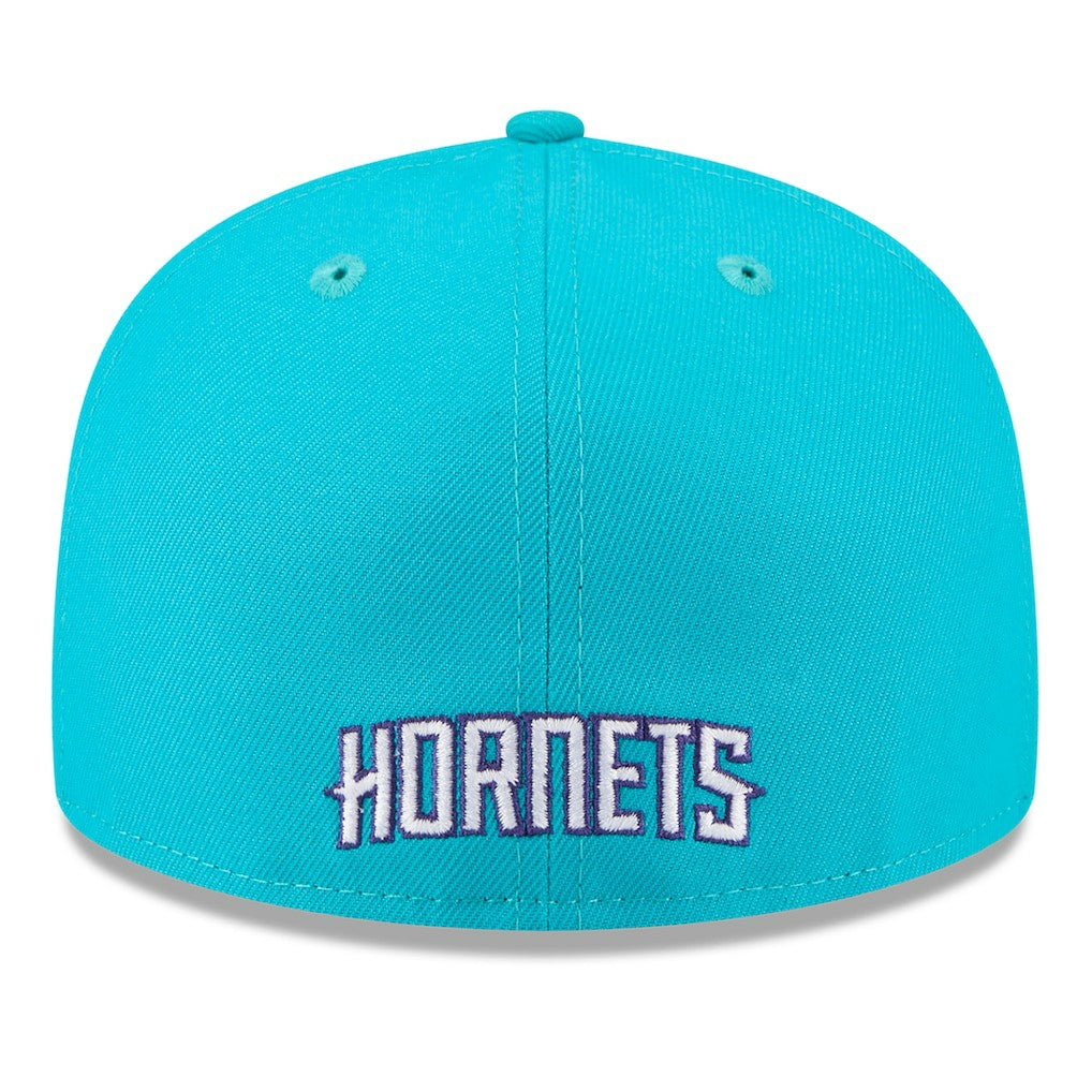 New Era Charlotte Hornets 2025 NBA Tip Off Split Panel 59FIFTY Fitted Hat White/Teal