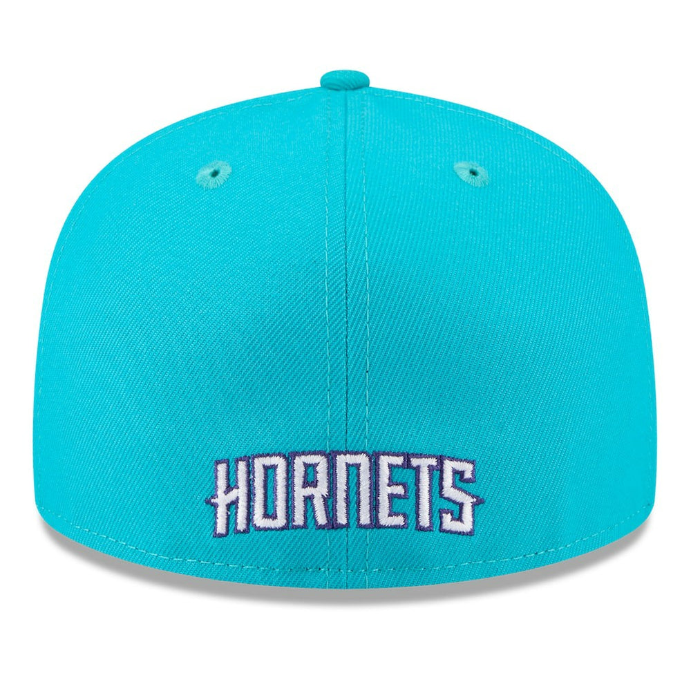 New Era Charlotte Hornets 2025 NBA Tip Off Split Panel 59FIFTY Fitted Hat White/Teal