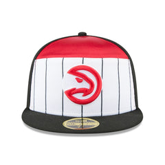 New Era Atlanta Hawks 2025 NBA Tip Off Split Panel 59FIFTY Fitted Hat White/Black